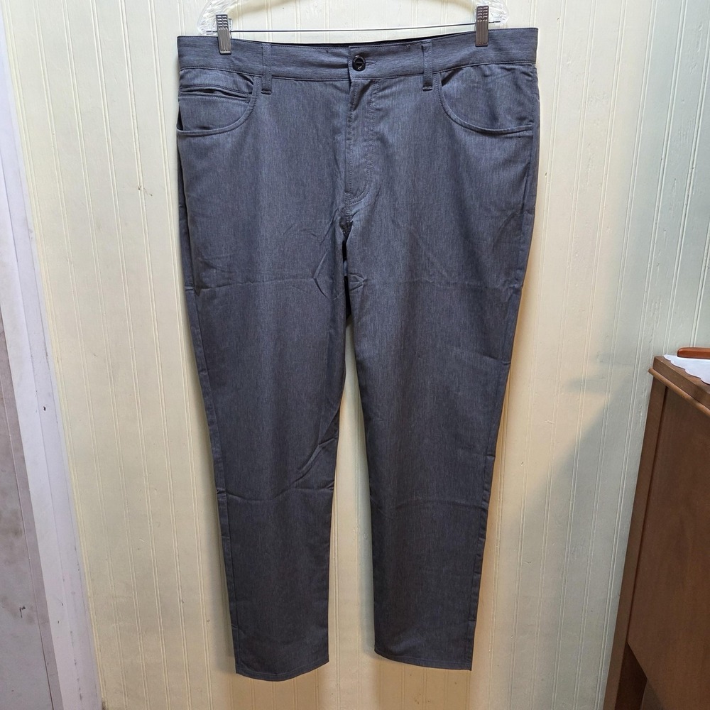 AndersonOrd‎ Pants Mens 38x29 Gray Performance Stretch Golf Chino Zip Pockets